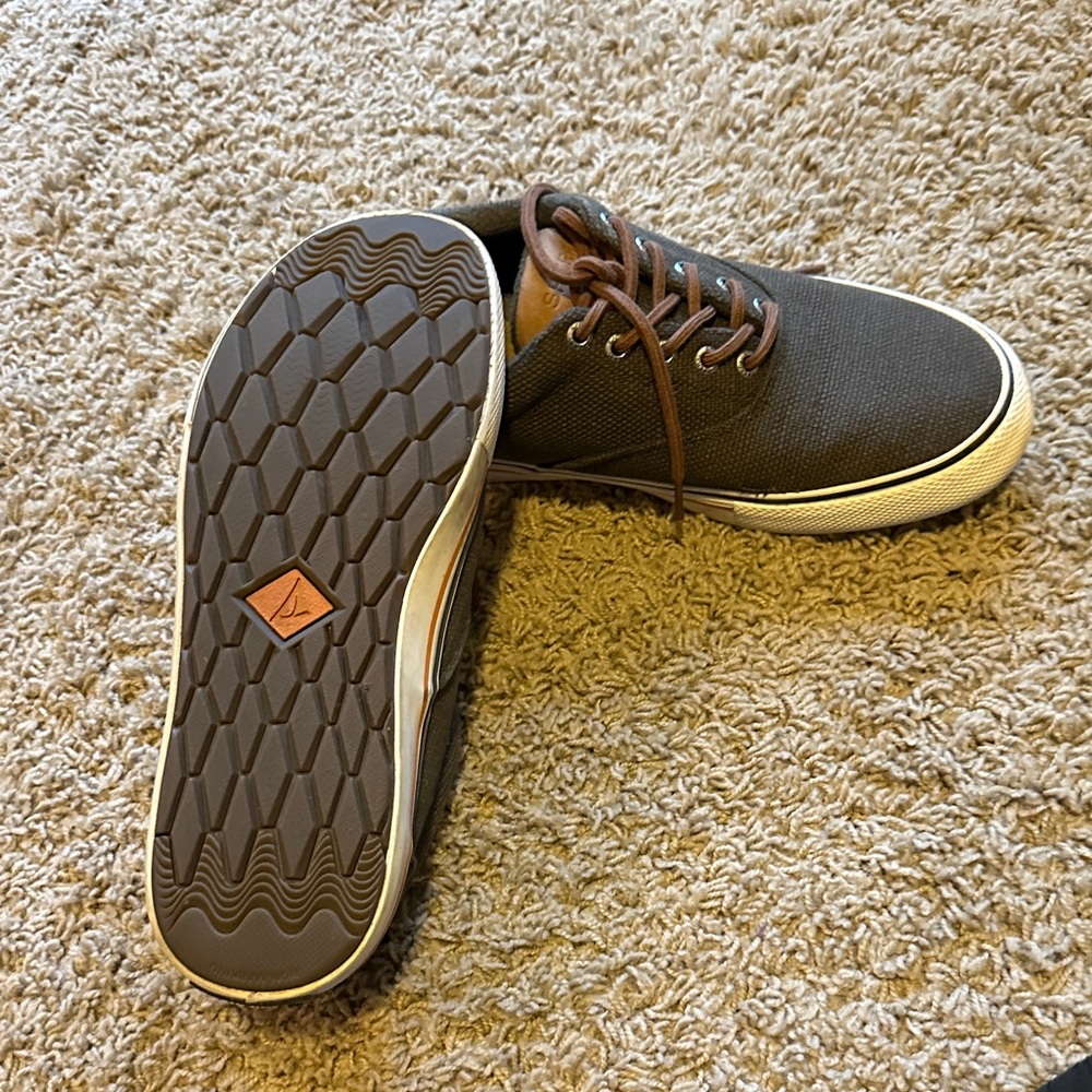 Sperry Men's Casual Canvas Lace-Up Sneakers - Brown - Picture 4 of 5